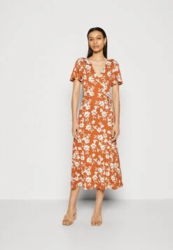 Anna Field Sukienka Z Dżerseju - Brown/white