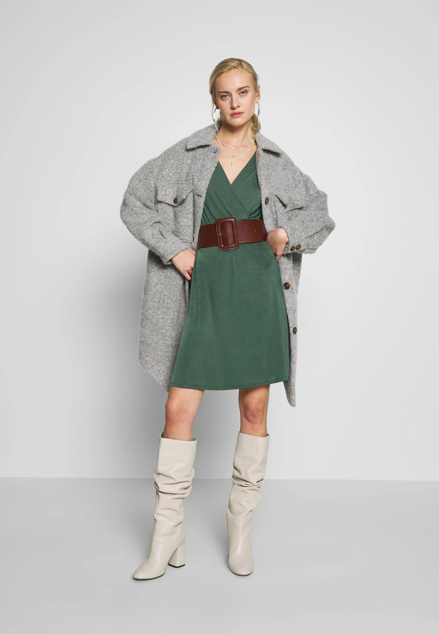 Anna Field Sukienka Z Dżerseju - Scarab - obrazek 2