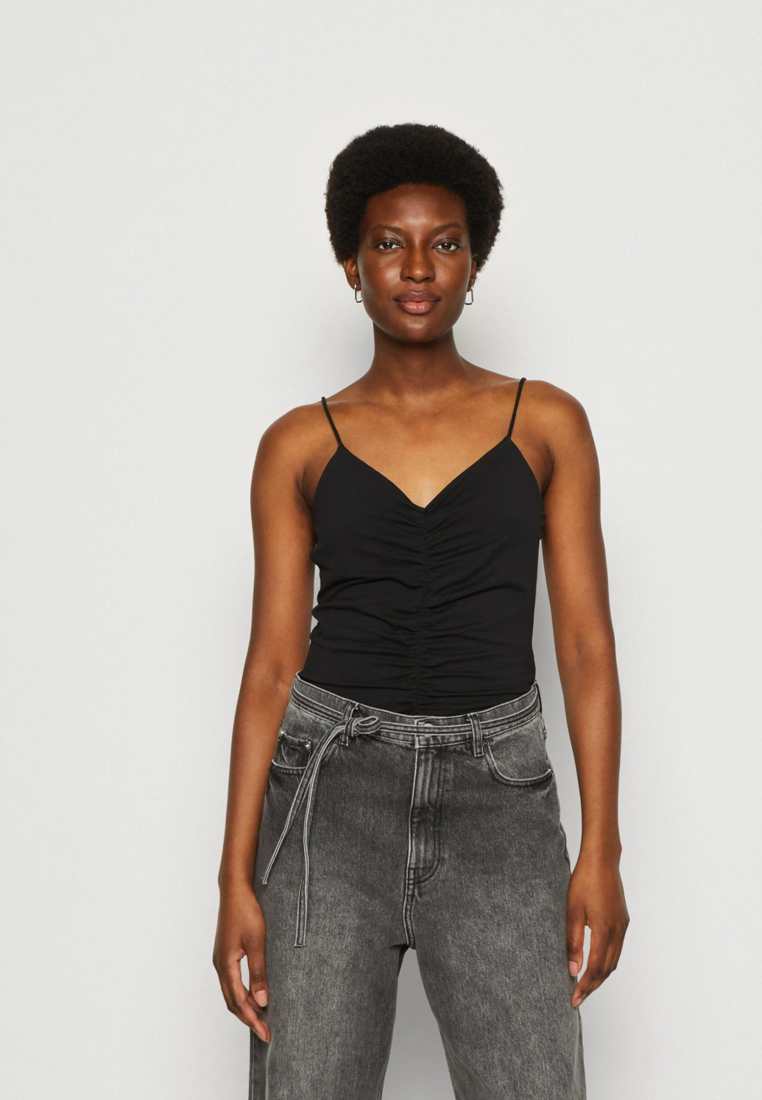 Anna Field Top - Black/orange - obrazek 4