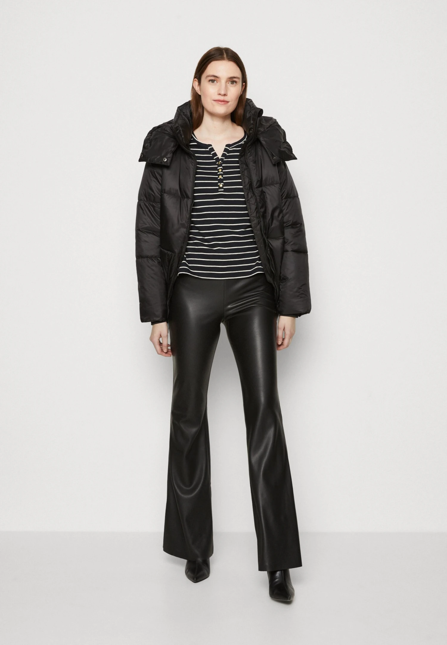 Anna Field Bluzka Z Długim Rękawem - Black White - obrazek 2