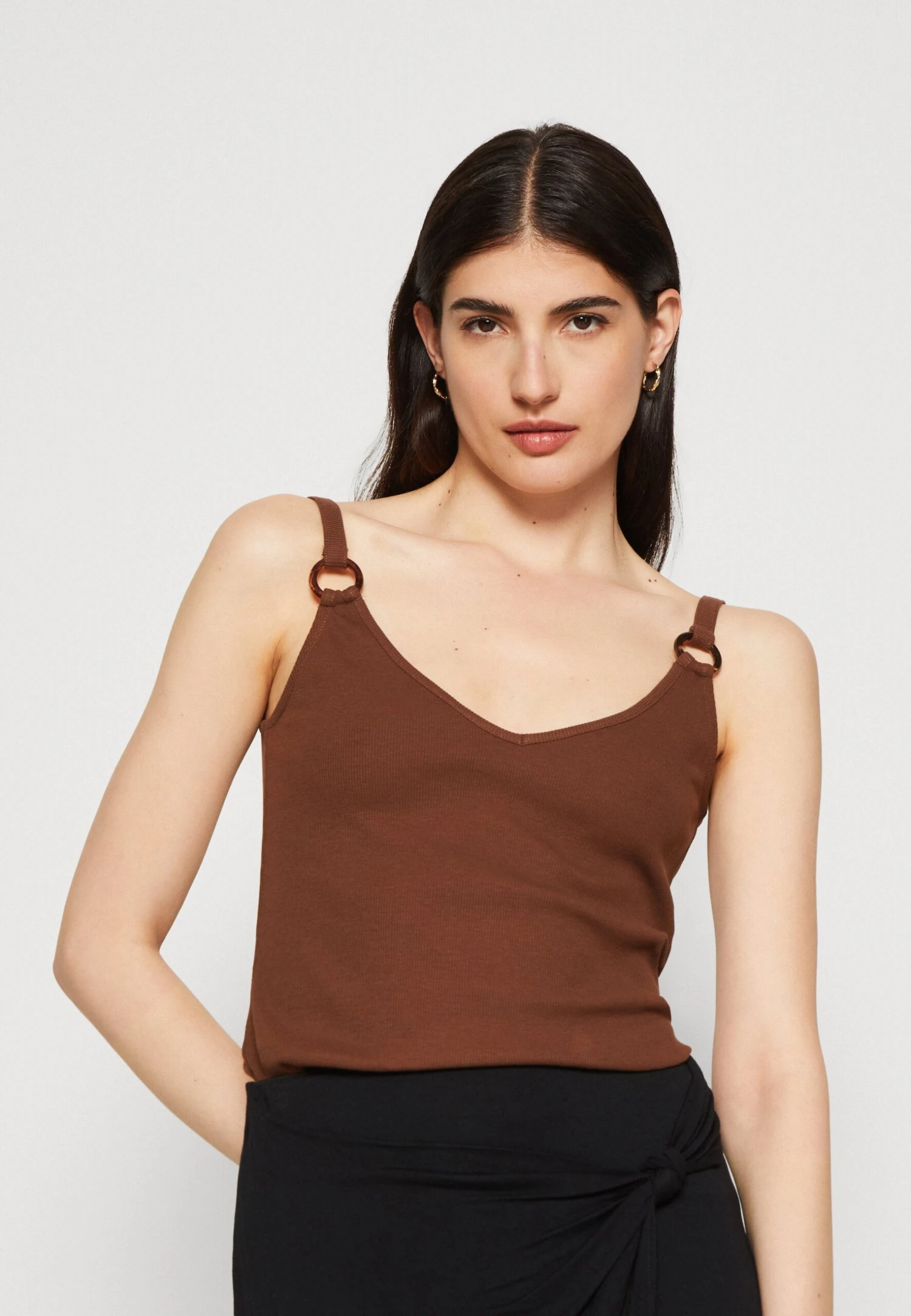 Anna Field Top - Dark Brown - obrazek 4