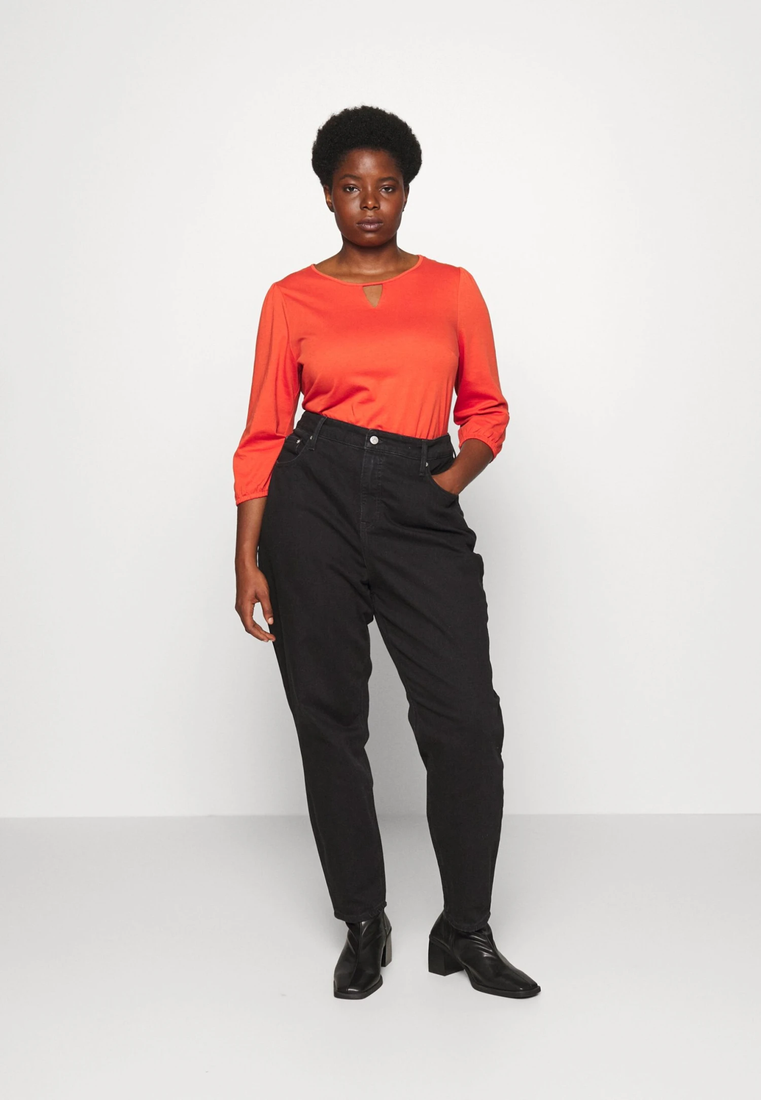 Bluzka Z Długim Rękawem - Red - obrazek 4