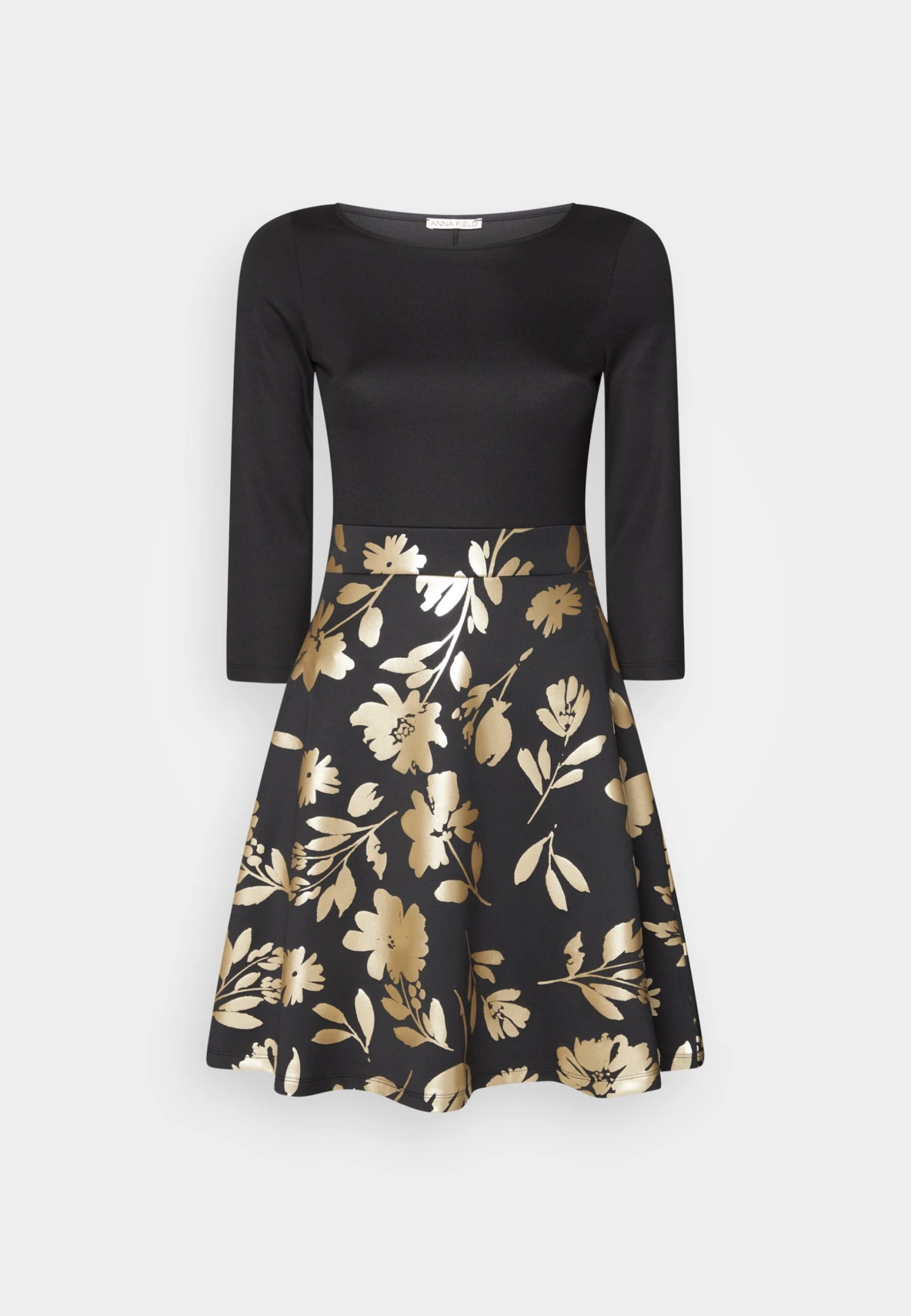 Anna Field Sukienka Z Dżerseju - Black Gold - obrazek 7