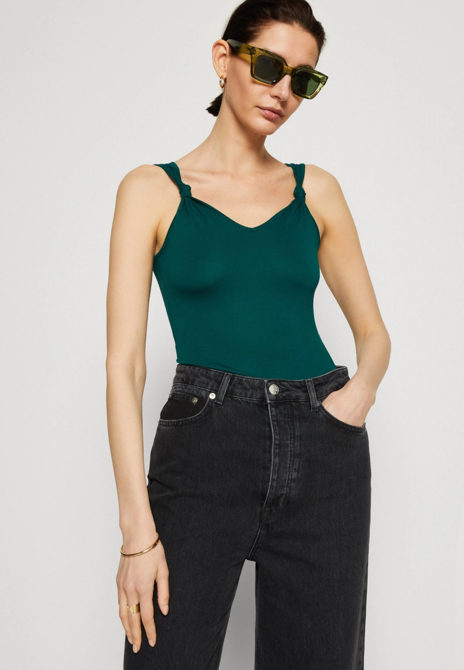Anna Field Top - Dark Green - obrazek 4