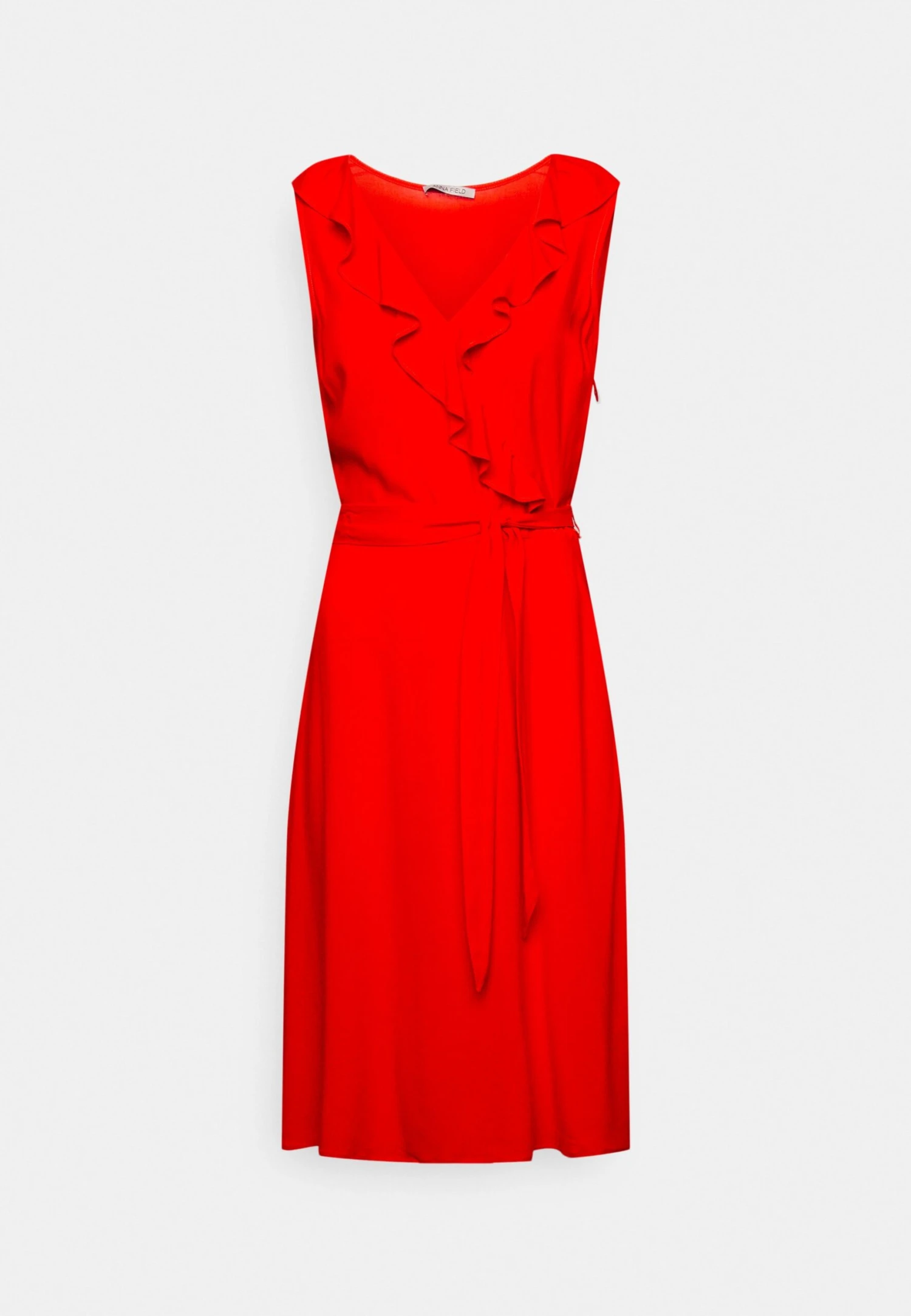 Anna Field VOLANT MIDI DRESS - Sukienka Letnia - Red