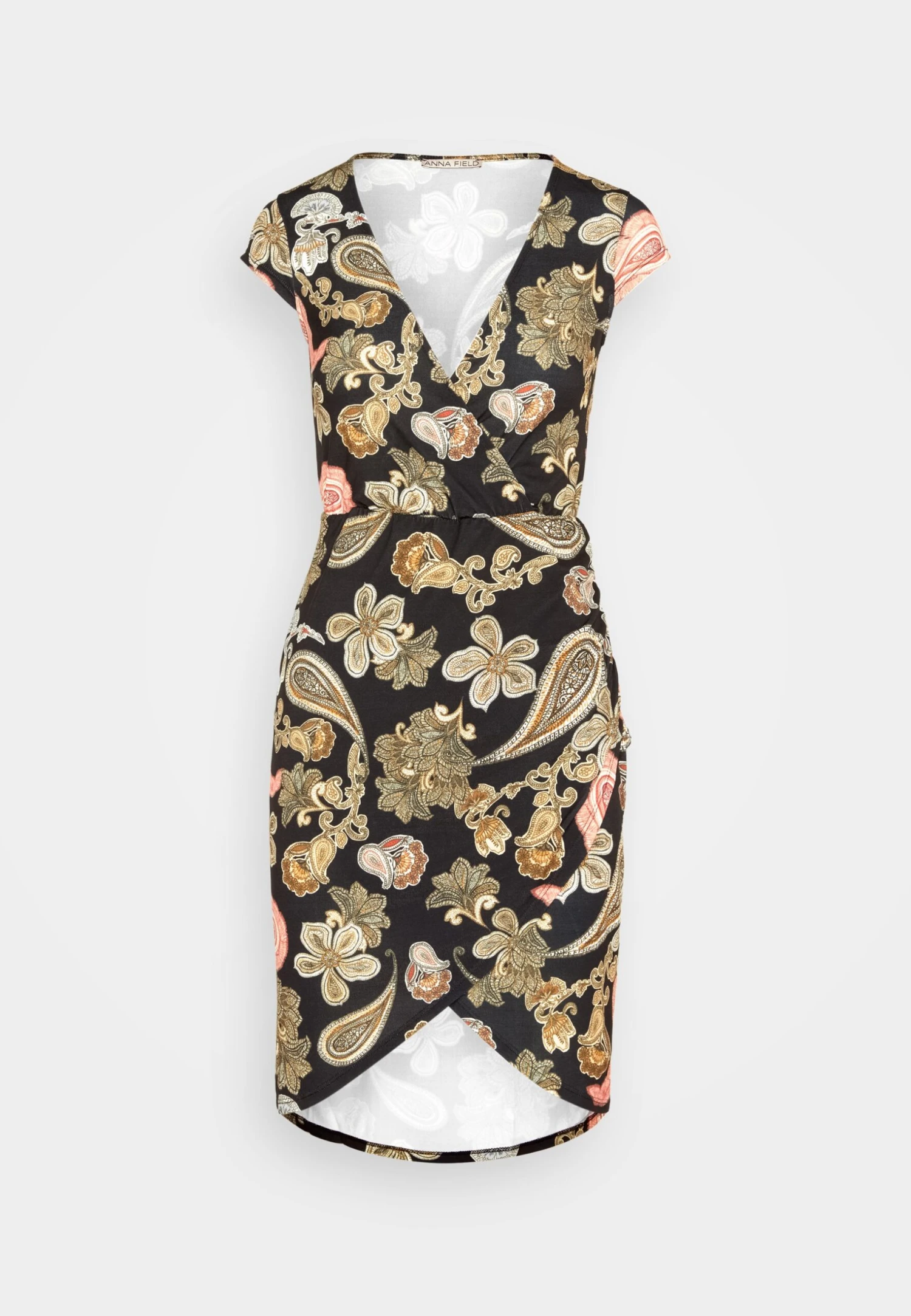 Anna Field Sukienka Z Dżerseju - Black/multi Coloured - obrazek 7