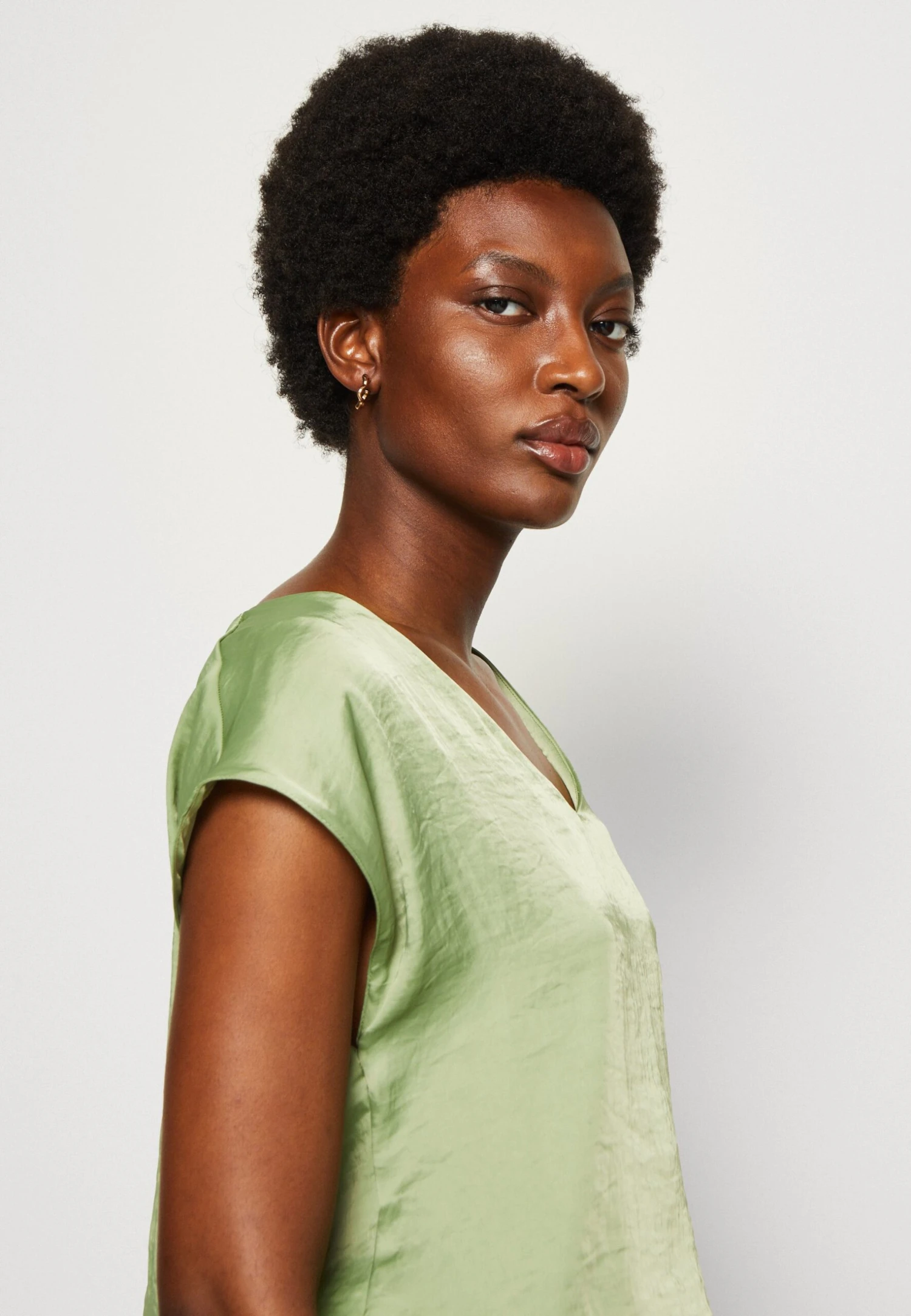 Anna Field T-shirt Basic - Olive - obrazek 4