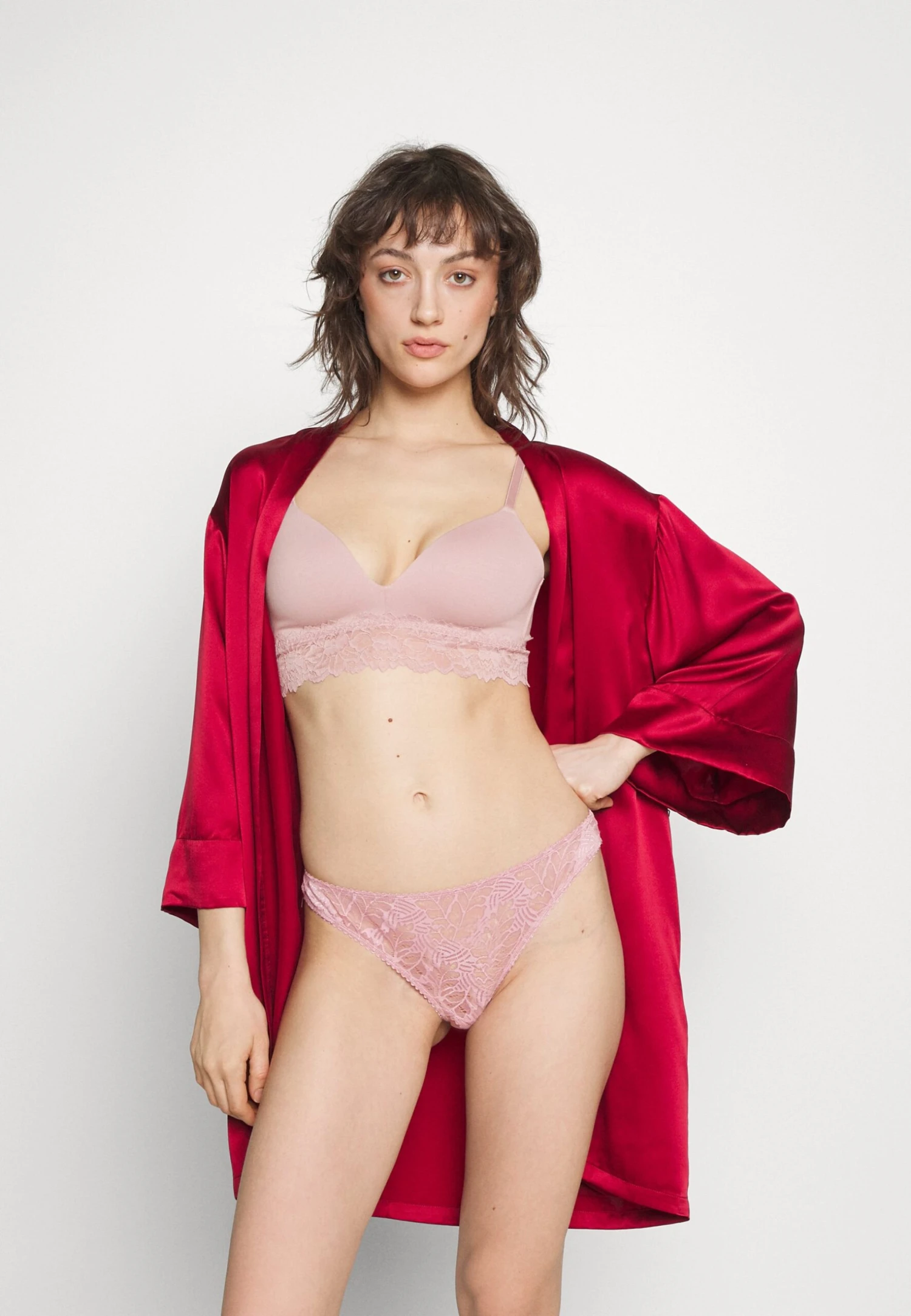 Anna Field 2 PACK - Biustonosz Z Trójkątną Miseczką - Grey/pink