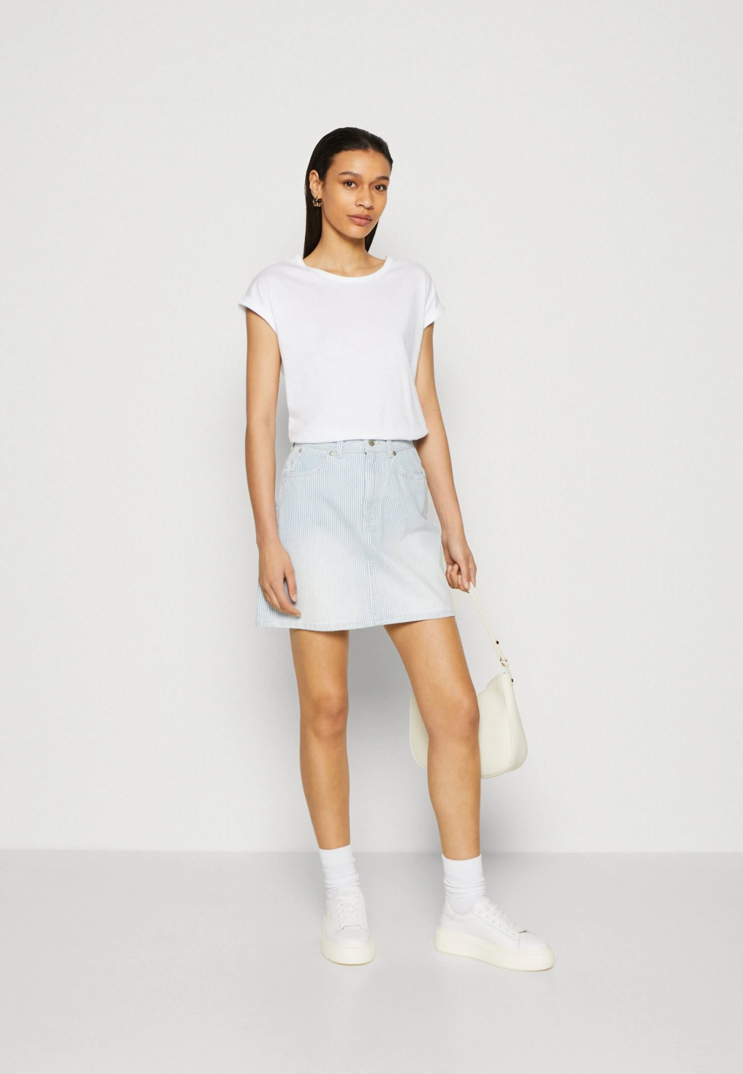 Anna Field 3 PACK - T-shirt Basic - White/mottled Light Grey