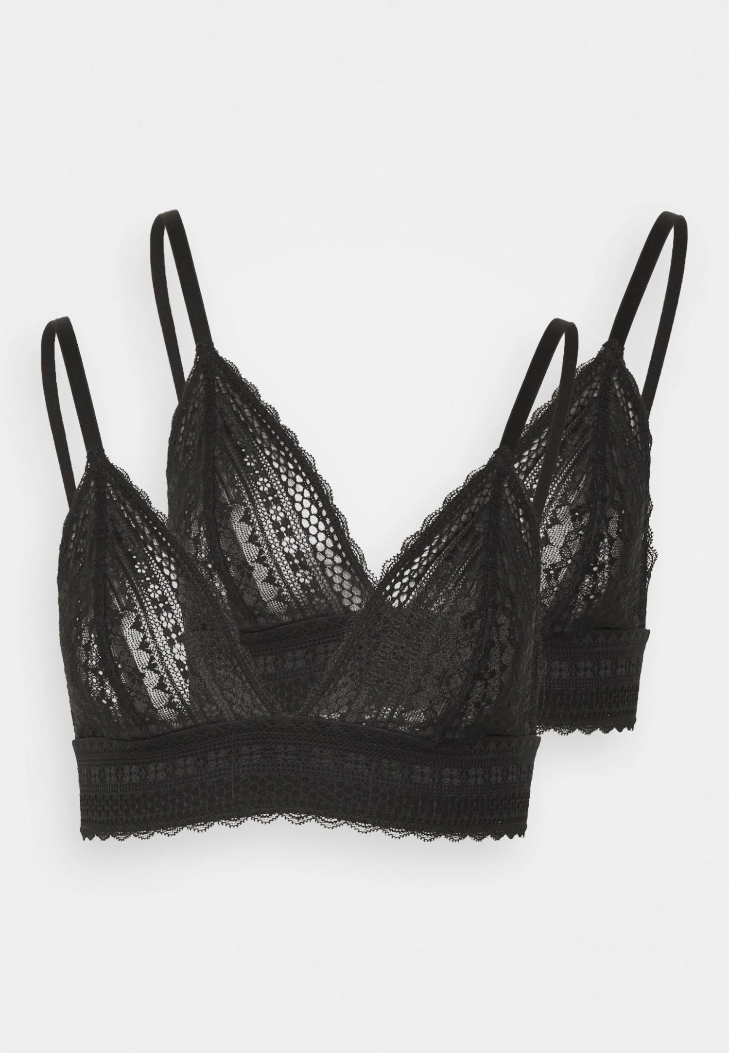 Anna Field 2PP GREER LACE BRALETTE - Biustonosz Z Trójkątną Miseczką - Black - obrazek 4