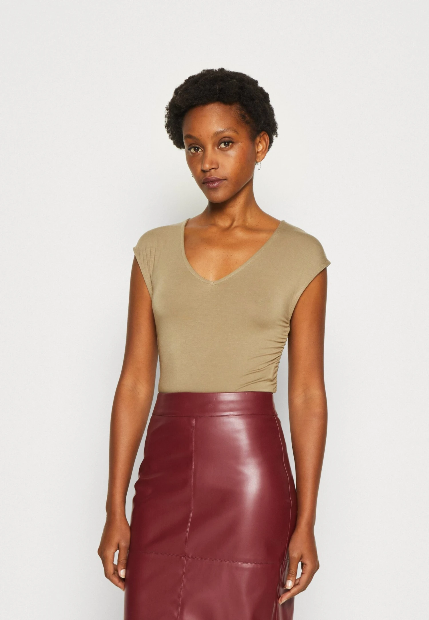 Anna Field T-shirt Z Nadrukiem - Beige