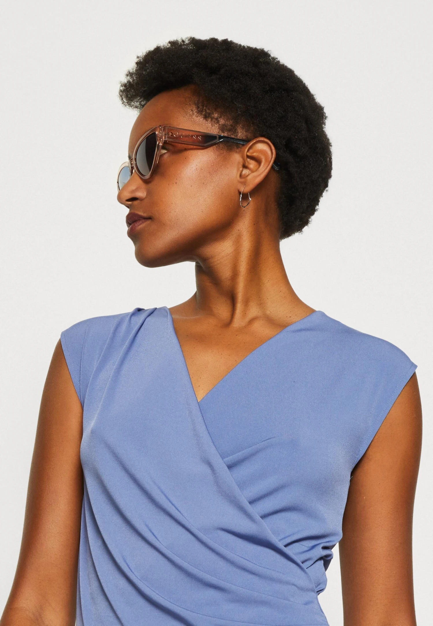 Anna Field T-shirt Z Nadrukiem - Blue-grey - obrazek 4