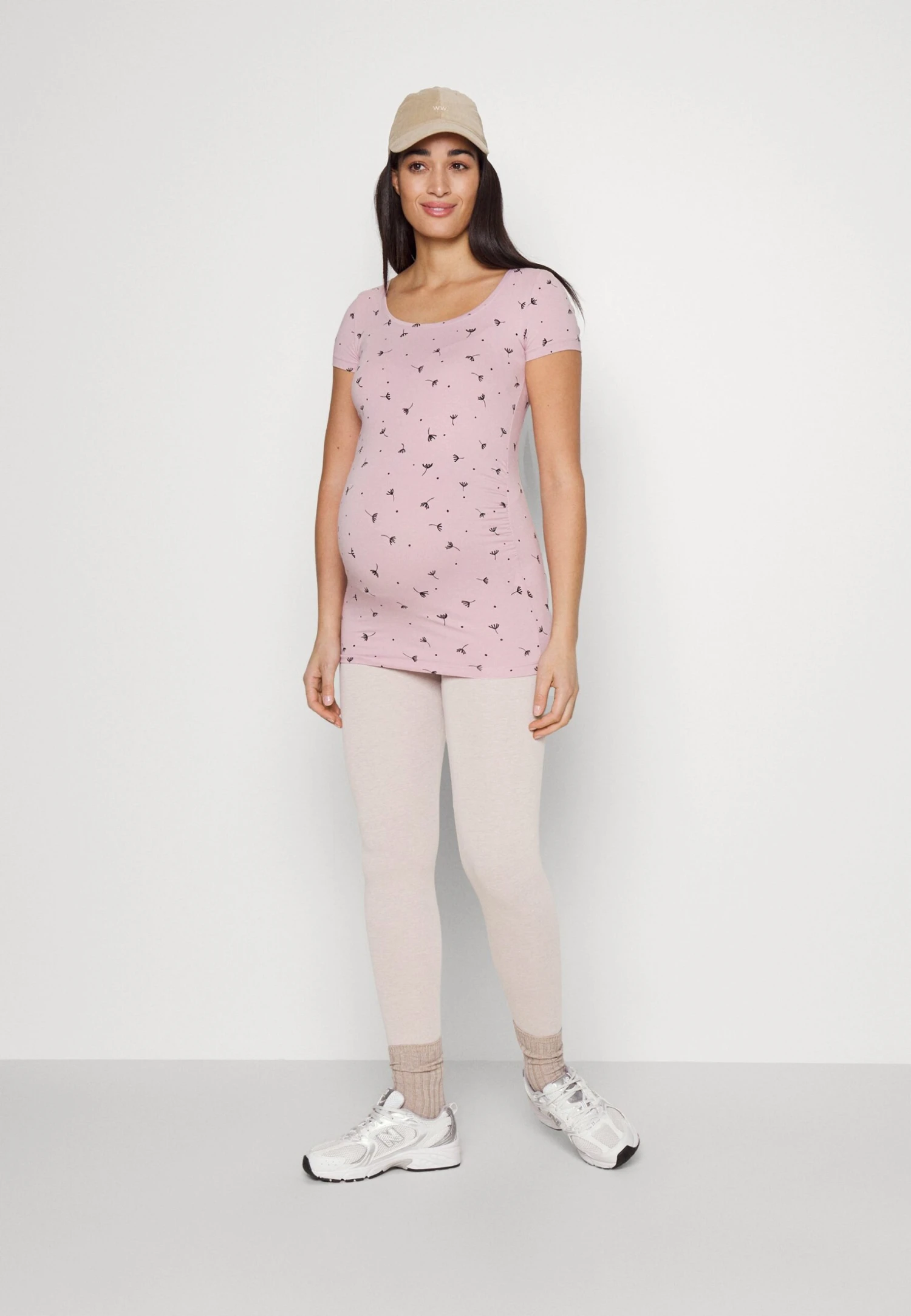 3 PACK - Legginsy - Black/beige/ Grey