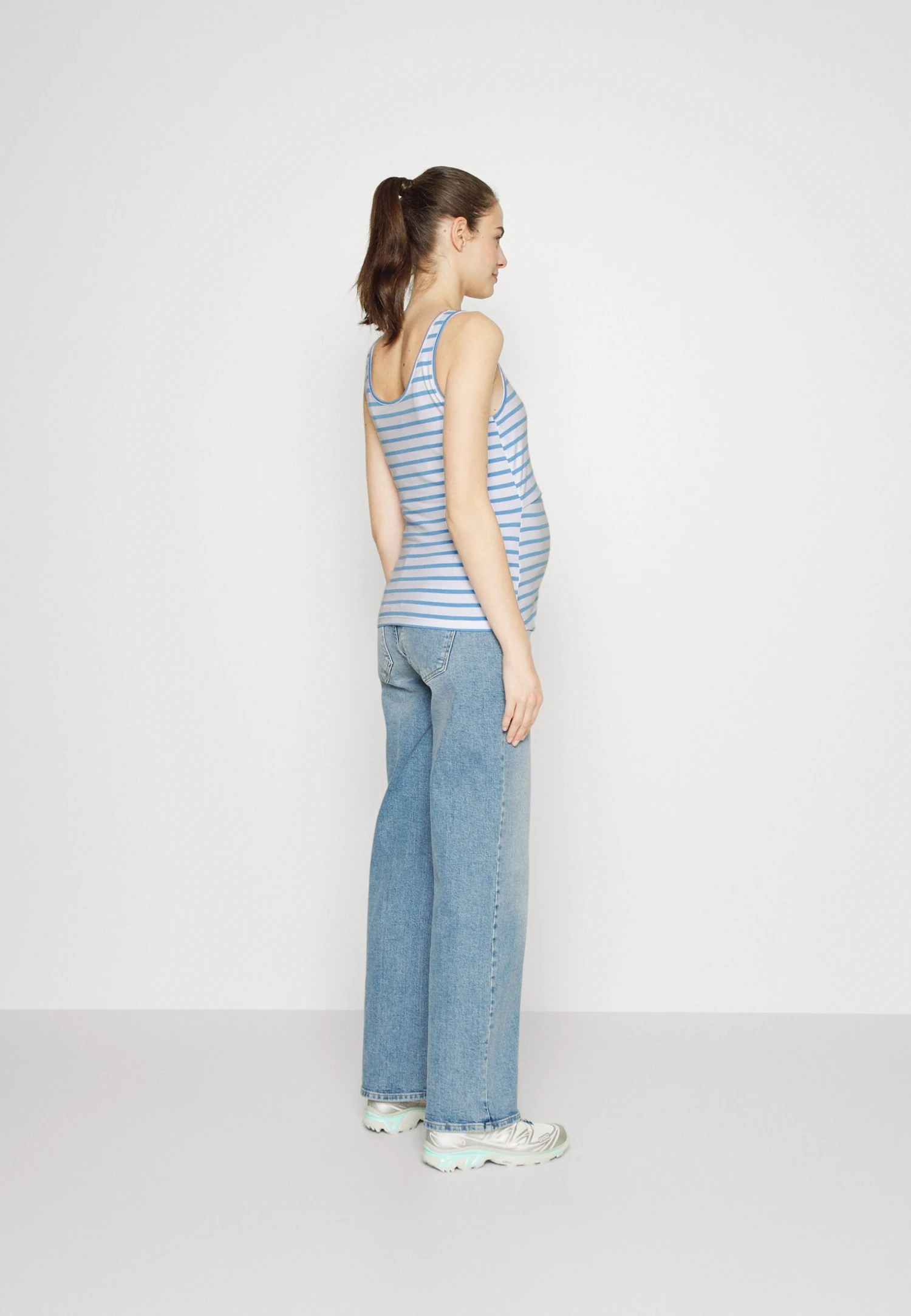 2 PACK - Top - White/blue/mottled Light Grey - obrazek 3