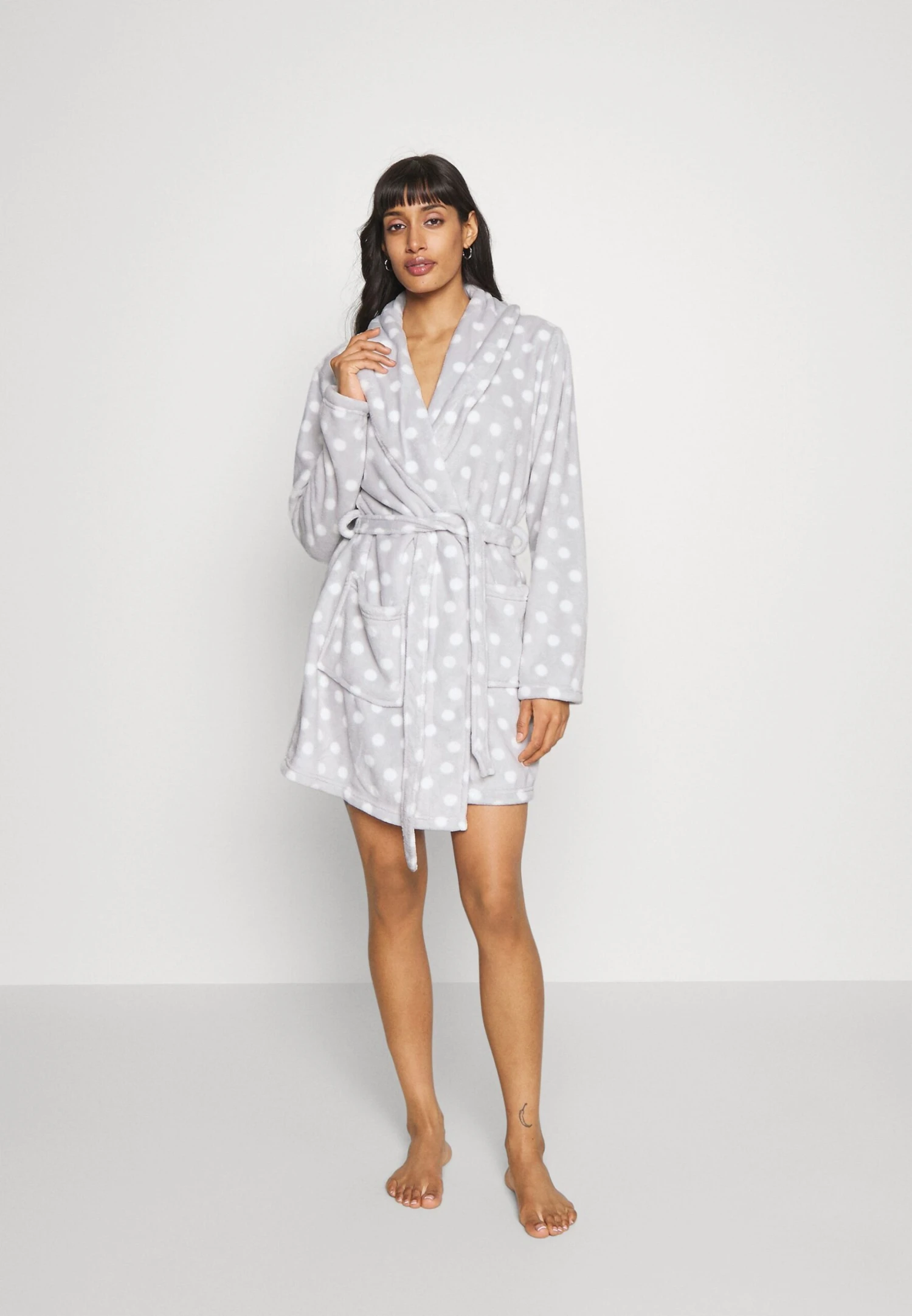 Anna Field Szlafrok - Grey/white - obrazek 2