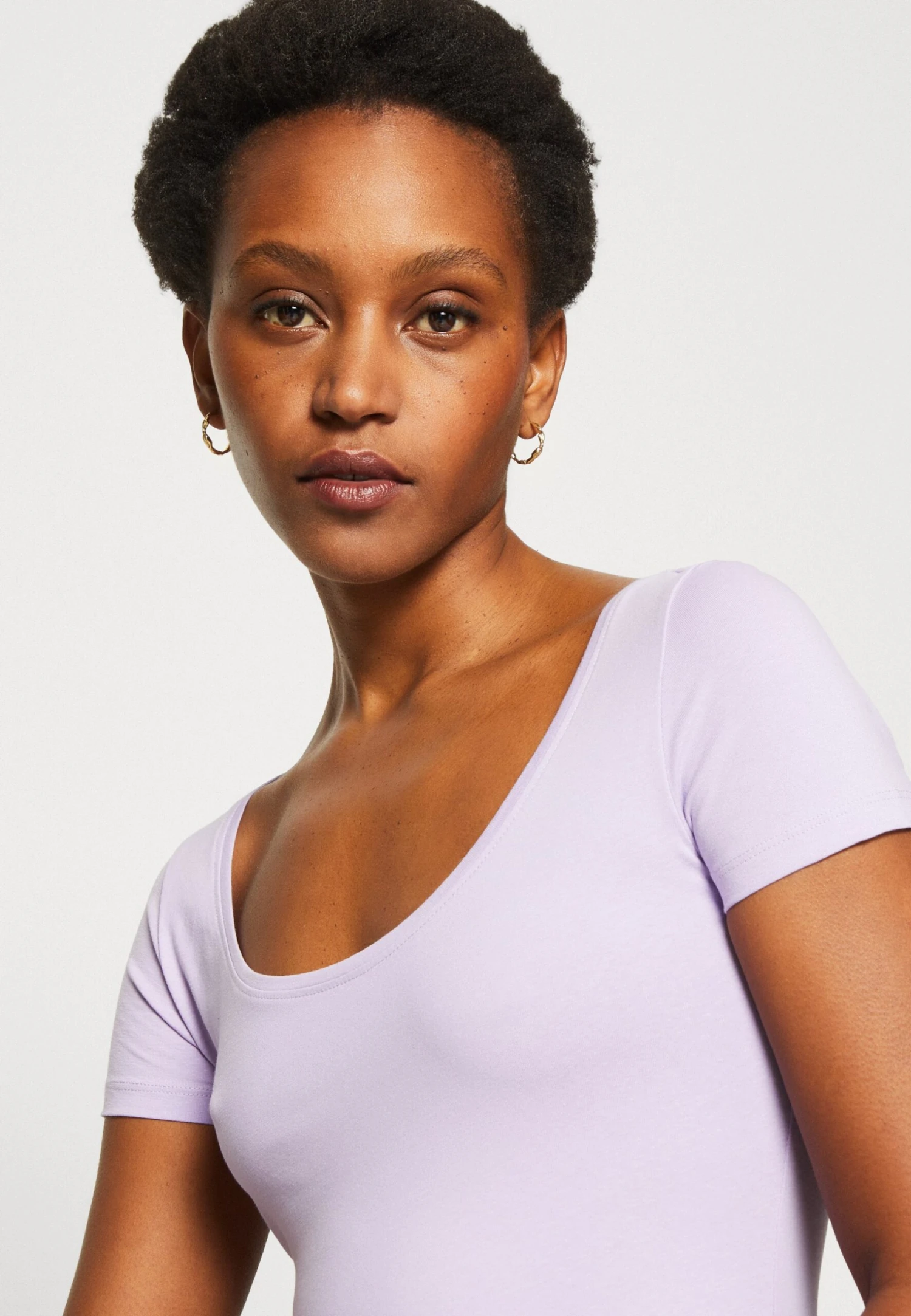 Anna Field 3 PACK - T-shirt Basic - Purple/white/mottled Light Grey - obrazek 6