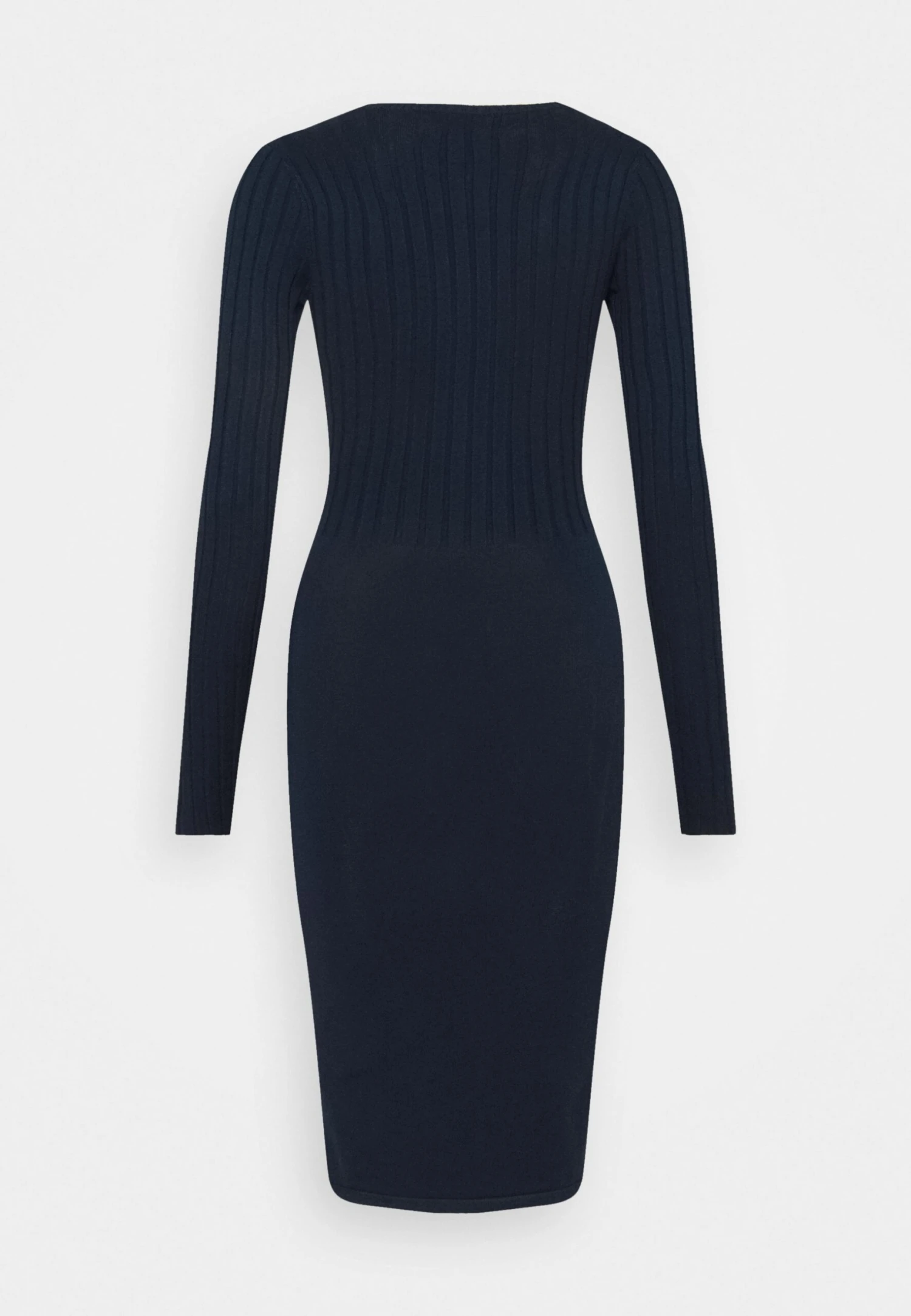 Anna Field CREW AUSSCHNITT RIPP TOP BODYCON MINI STRICKKLEID - Sukienka Etui - Dark Blue - obrazek 7
