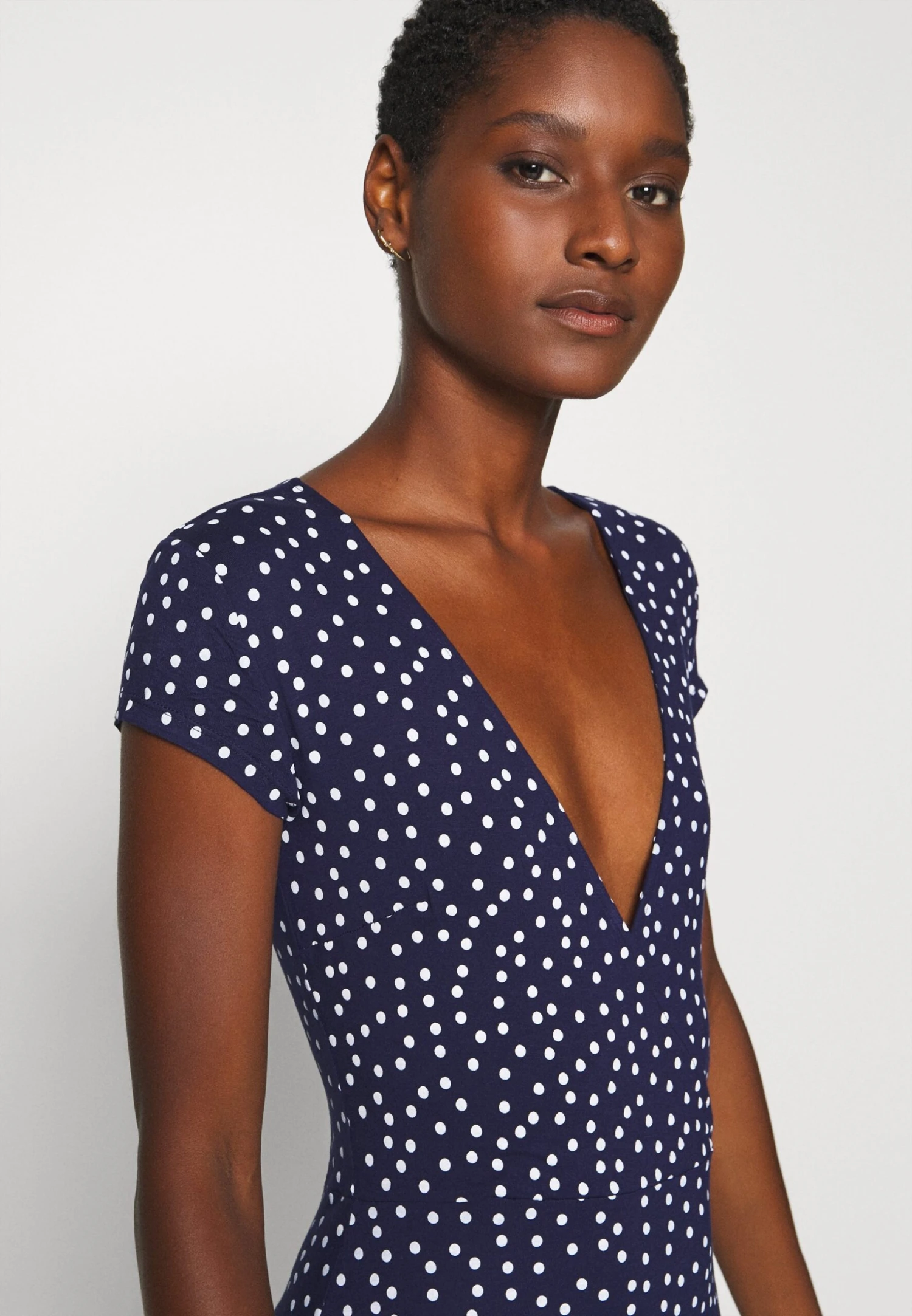 Anna Field Sukienka Z Dżerseju - Maritime Blue/white - obrazek 4