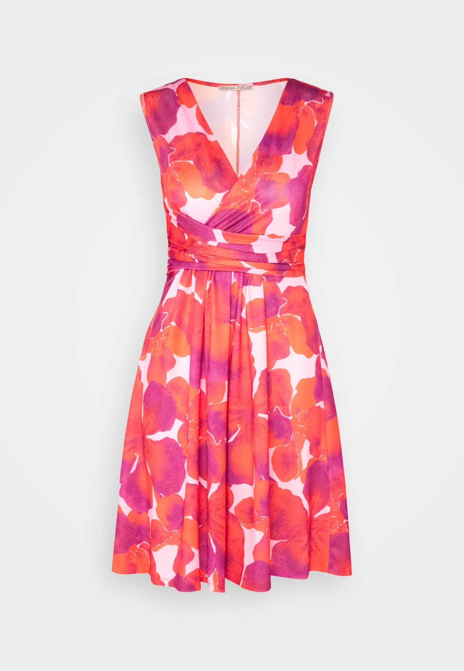 Anna Field Sukienka Z Dżerseju - Red/pink - obrazek 7