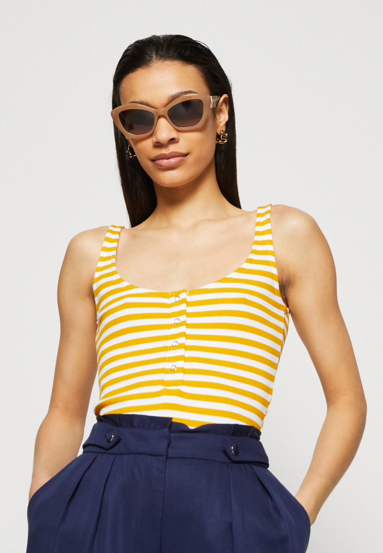 Anna Field Top - White/yellow - obrazek 4