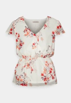 Anna Field CHIFFON WRAP BELT - Bluzka - White/red