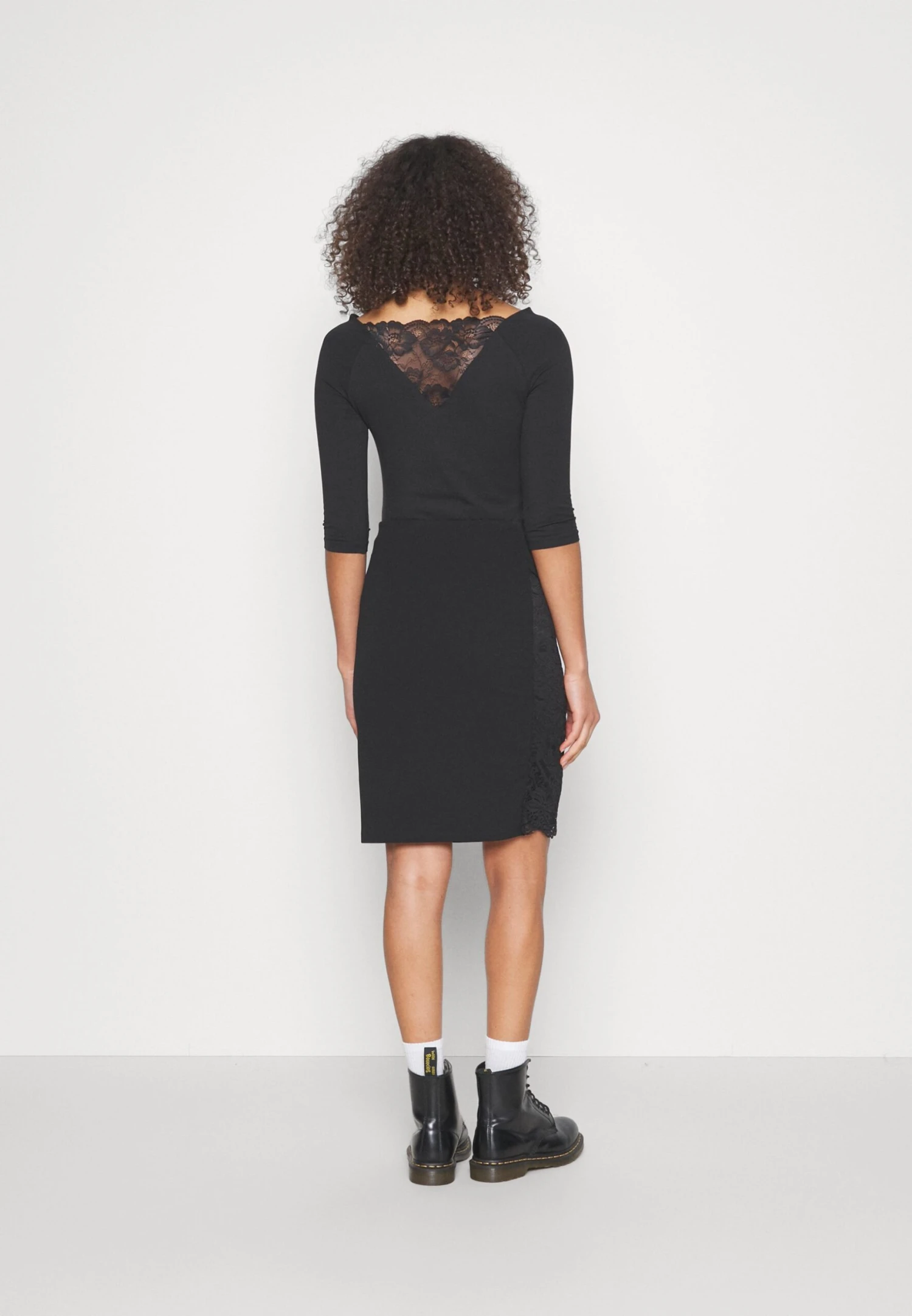 PANEL ASYMMETRIC SKIRT - Spódnica Mini - Black - obrazek 3