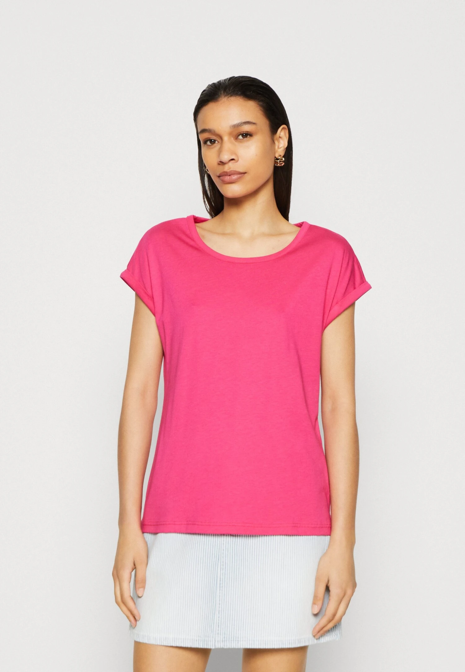 Anna Field 3 PACK - T-shirt Basic - White/mottled Light Grey - obrazek 5