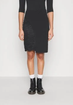 PANEL ASYMMETRIC SKIRT - Spódnica Mini - Black