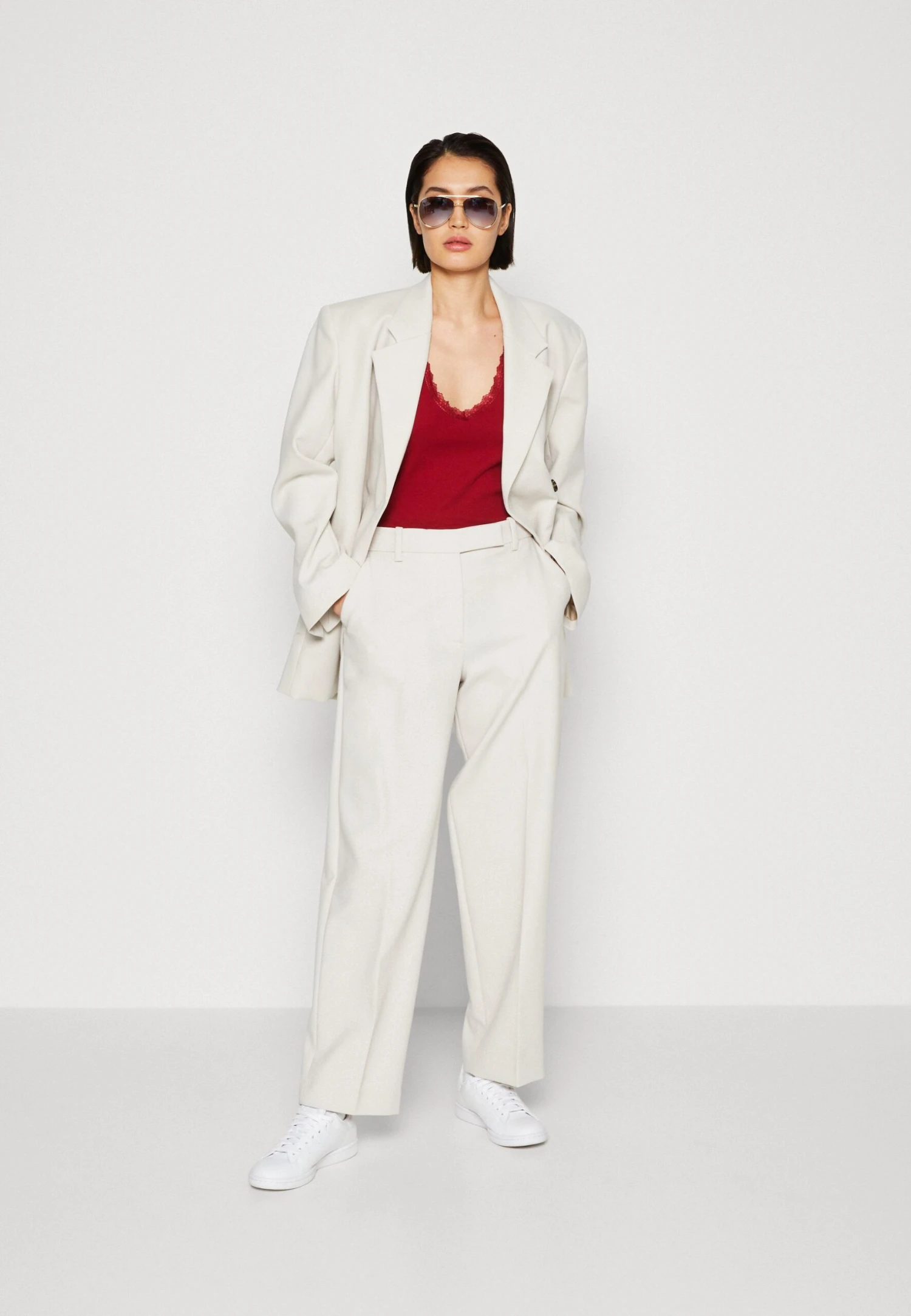 Anna Field Top - Dark Red - obrazek 2