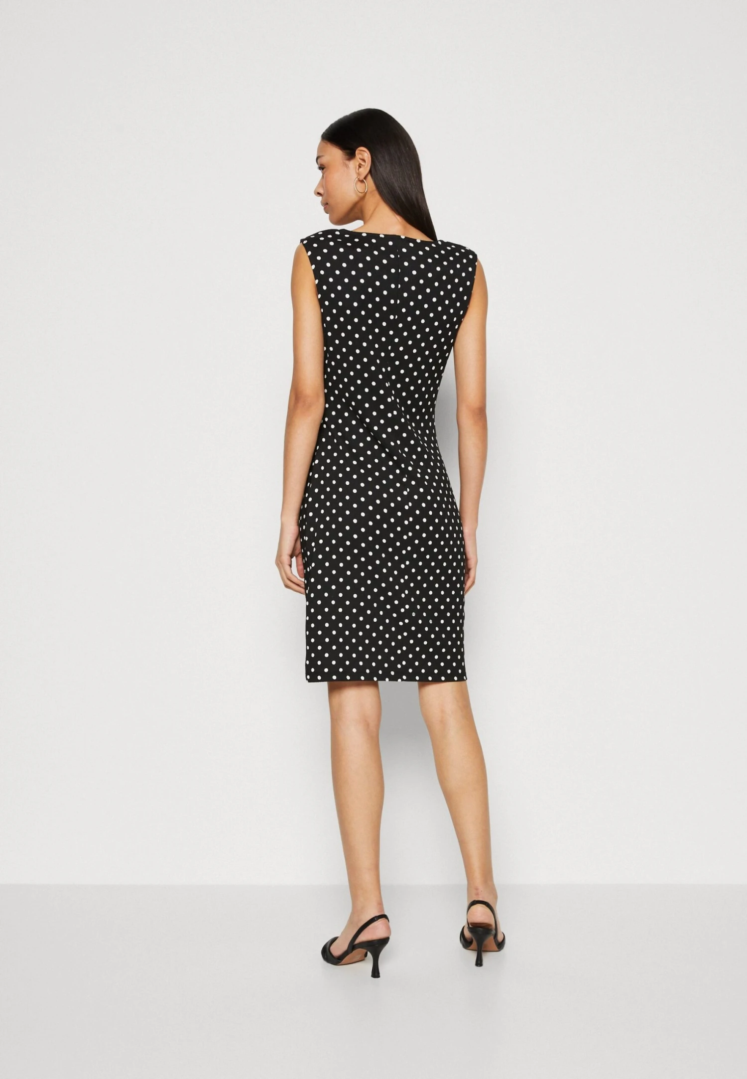 Anna Field Sukienka Z Dżerseju - Black/white - obrazek 4