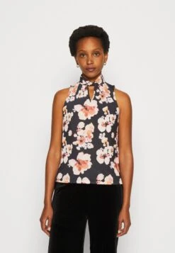 Anna Field Top - Black/pink