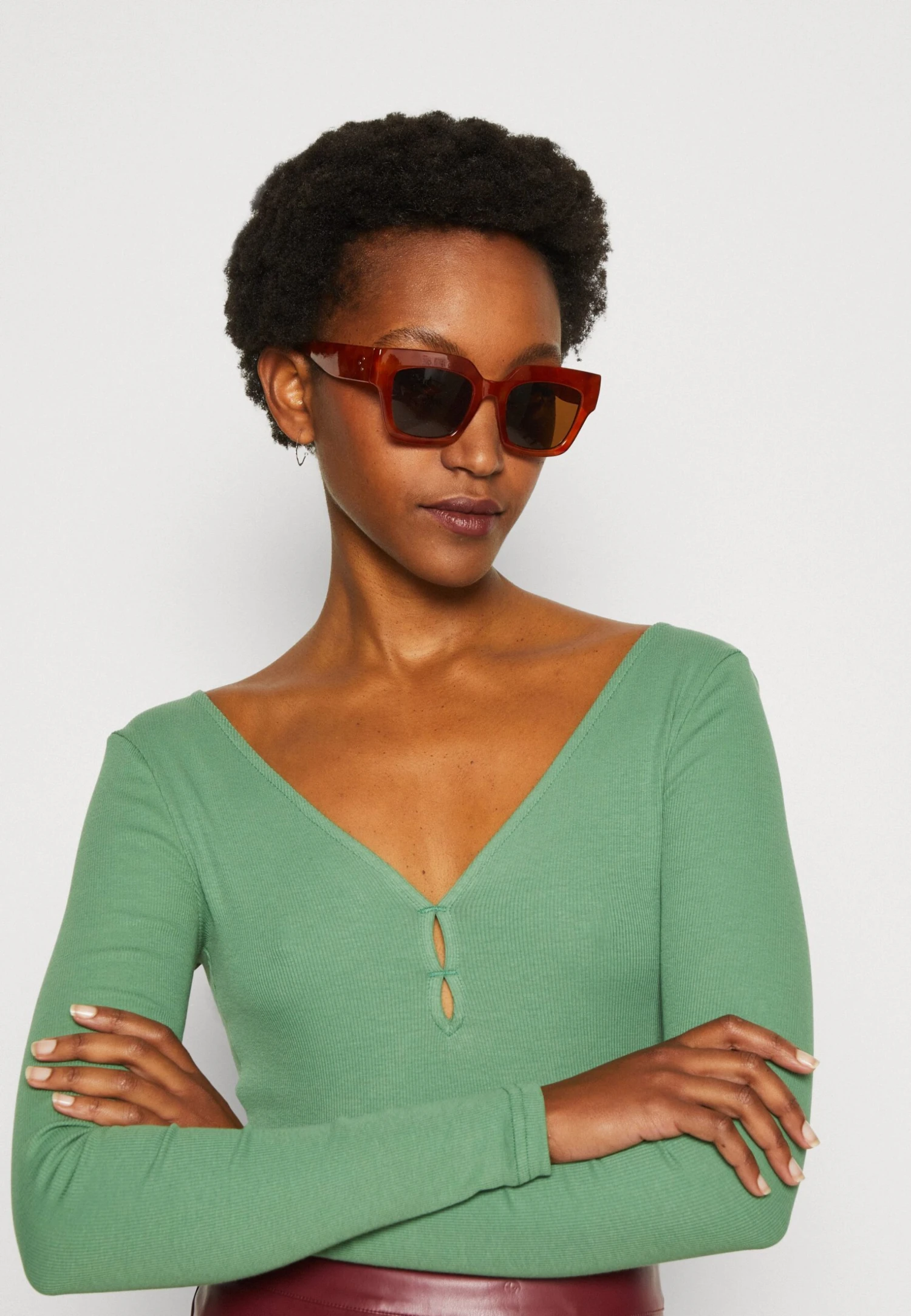 Anna Field Bluzka Z Długim Rękawem - Green - obrazek 4