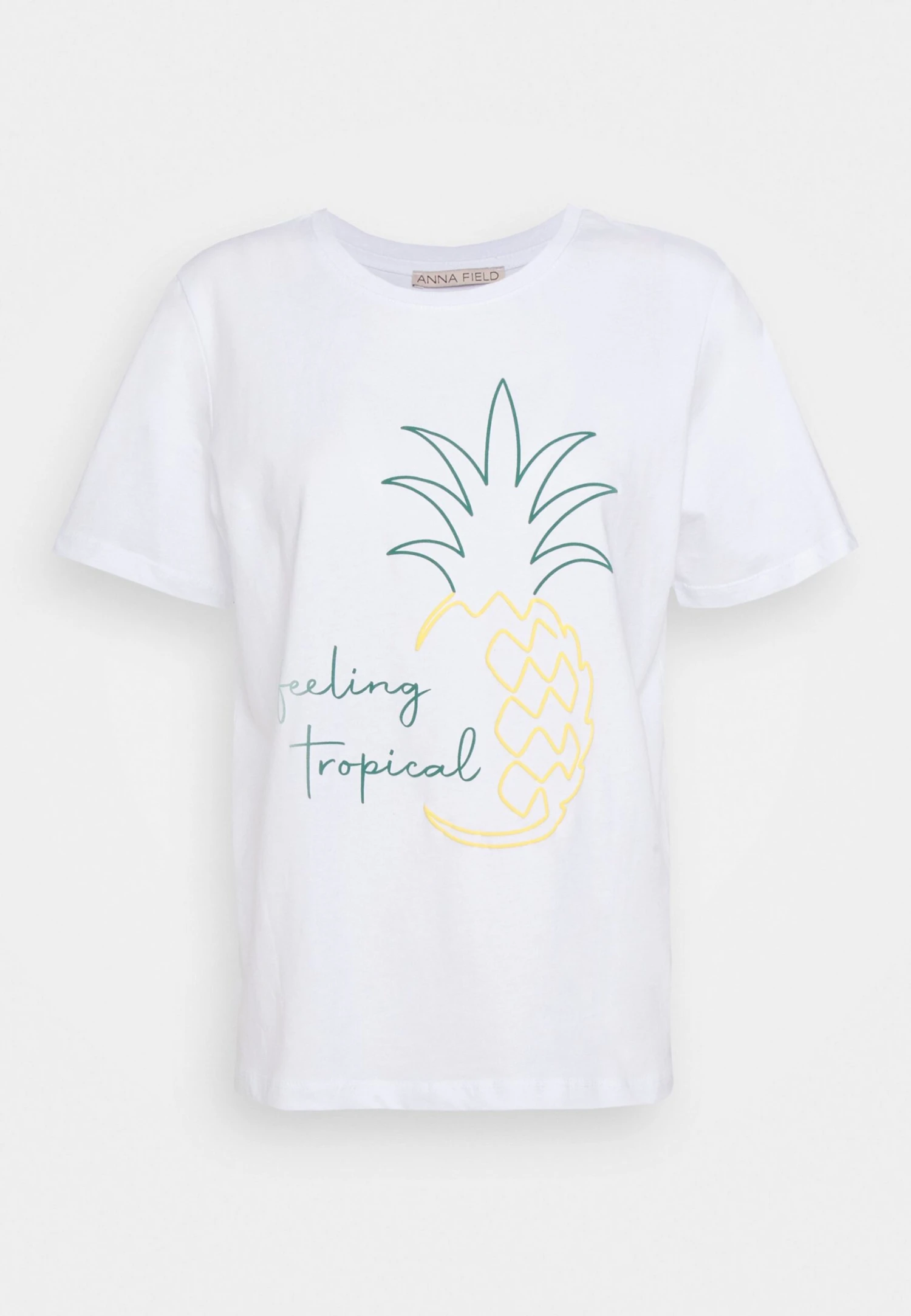 Anna Field HATTIE PINEAPPLE PUFF - T-shirt Z Nadrukiem - White - obrazek 6