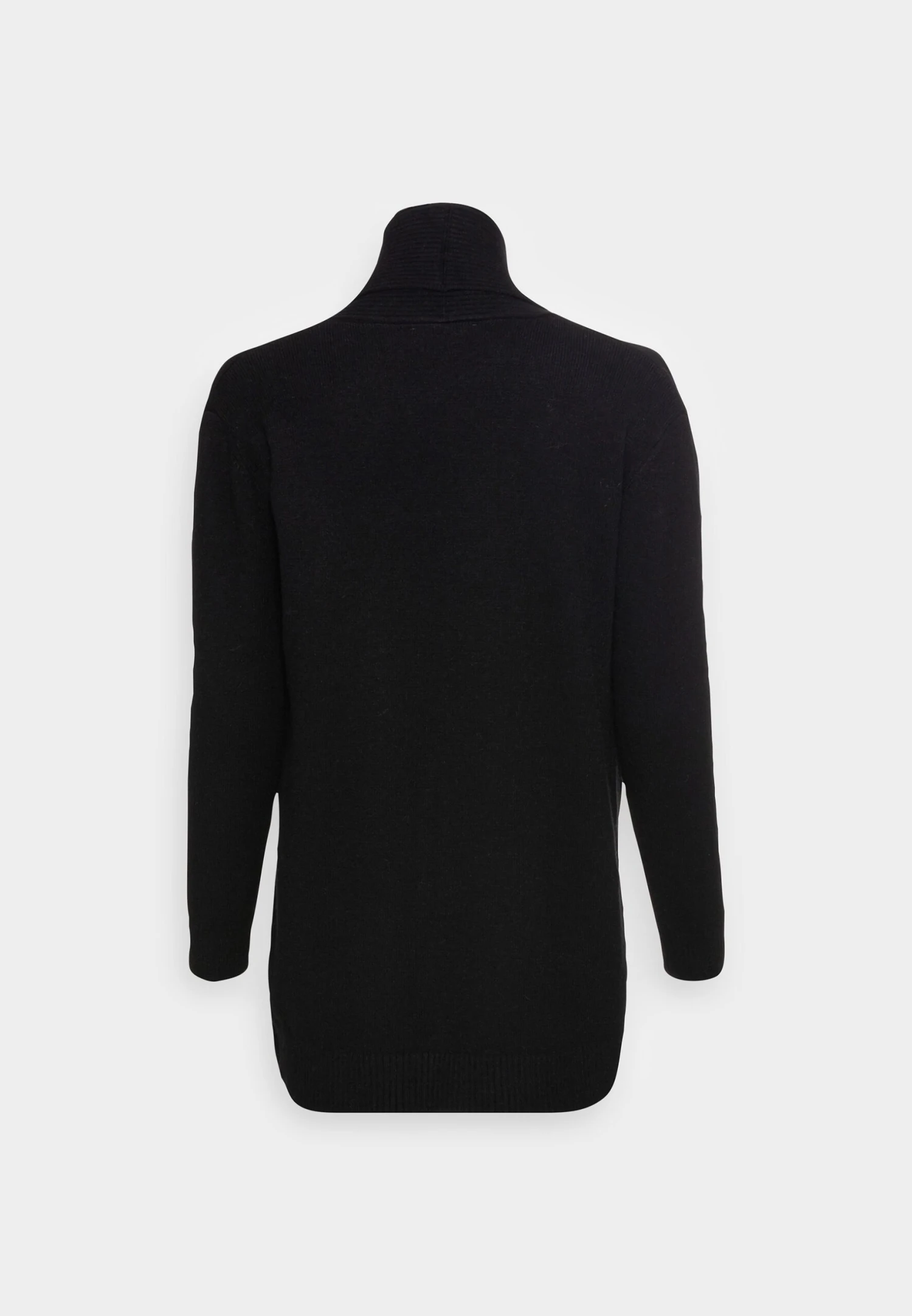 Anna Field RIBBED FOLD COLLAR - Kardigan - Black - obrazek 2