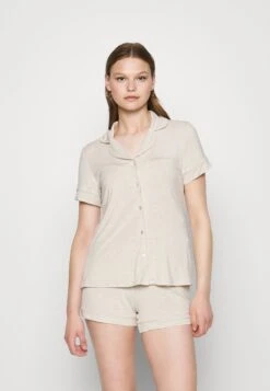 Anna Field BUTTON THROUGH PJ SET - Piżama - Beige
