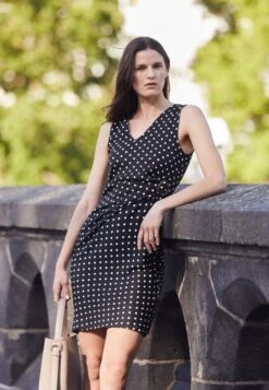 Anna Field Sukienka Z Dżerseju - Black/white