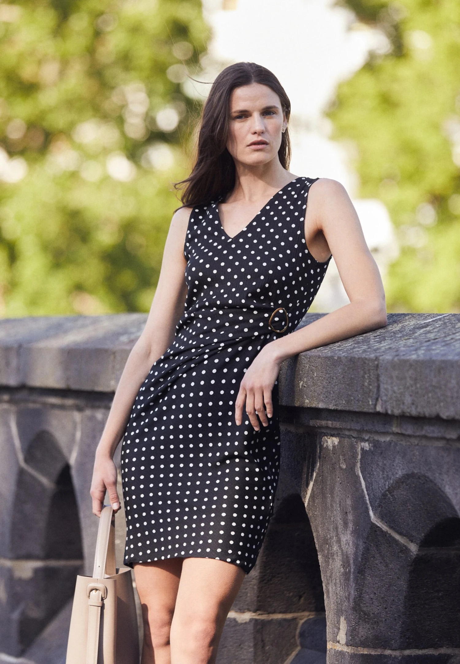 Anna Field Sukienka Z Dżerseju - Black/white