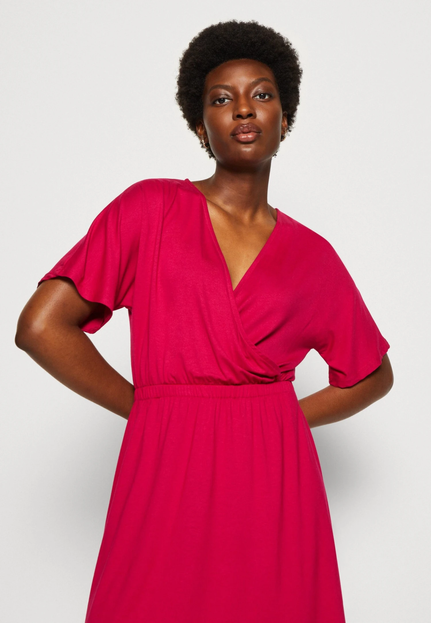 Anna Field Sukienka Z Dżerseju - Red - obrazek 4