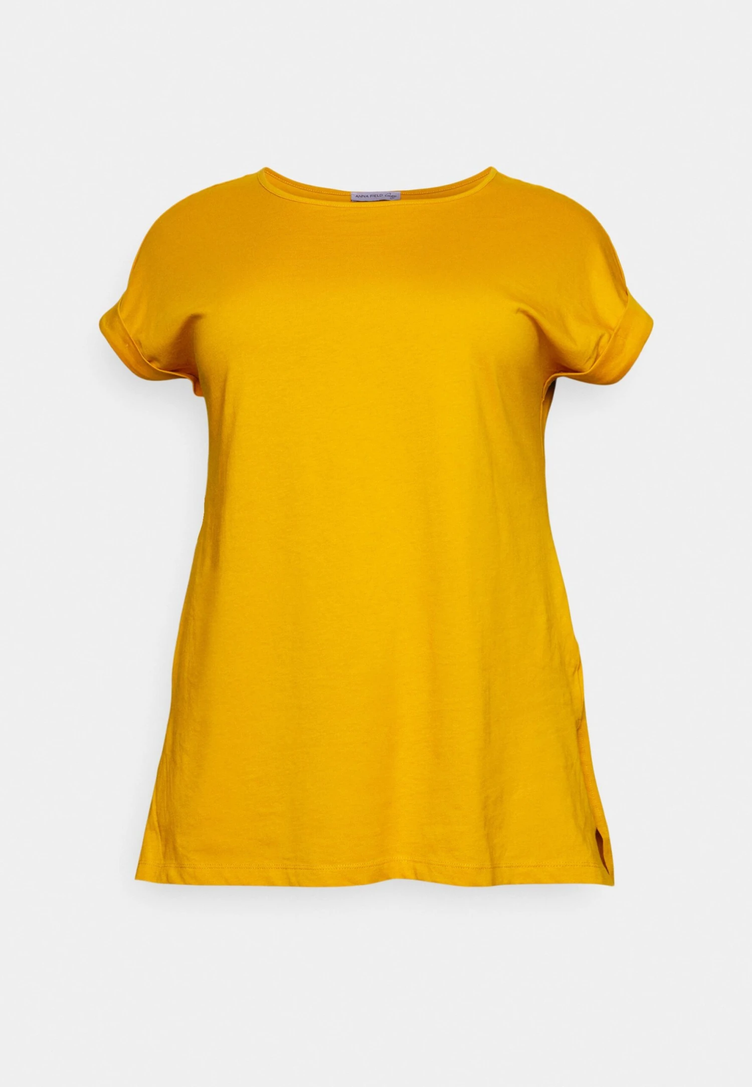 LONG - T-shirt Basic - Dark Yellow - obrazek 5