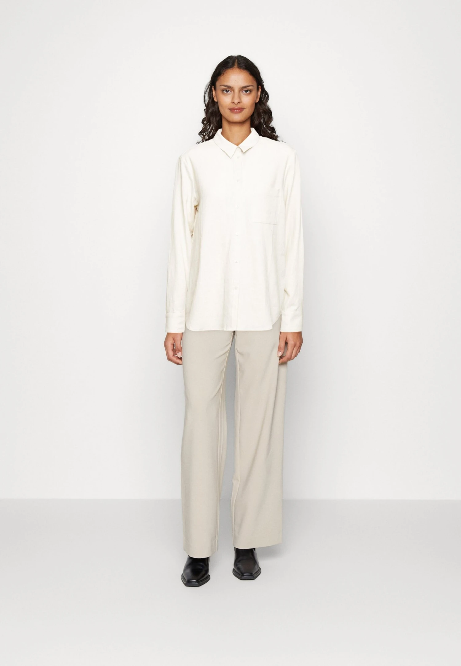 Anna Field LINEN-MIX BUTTON DOWN BLOUSE - Koszula - Beige - obrazek 2