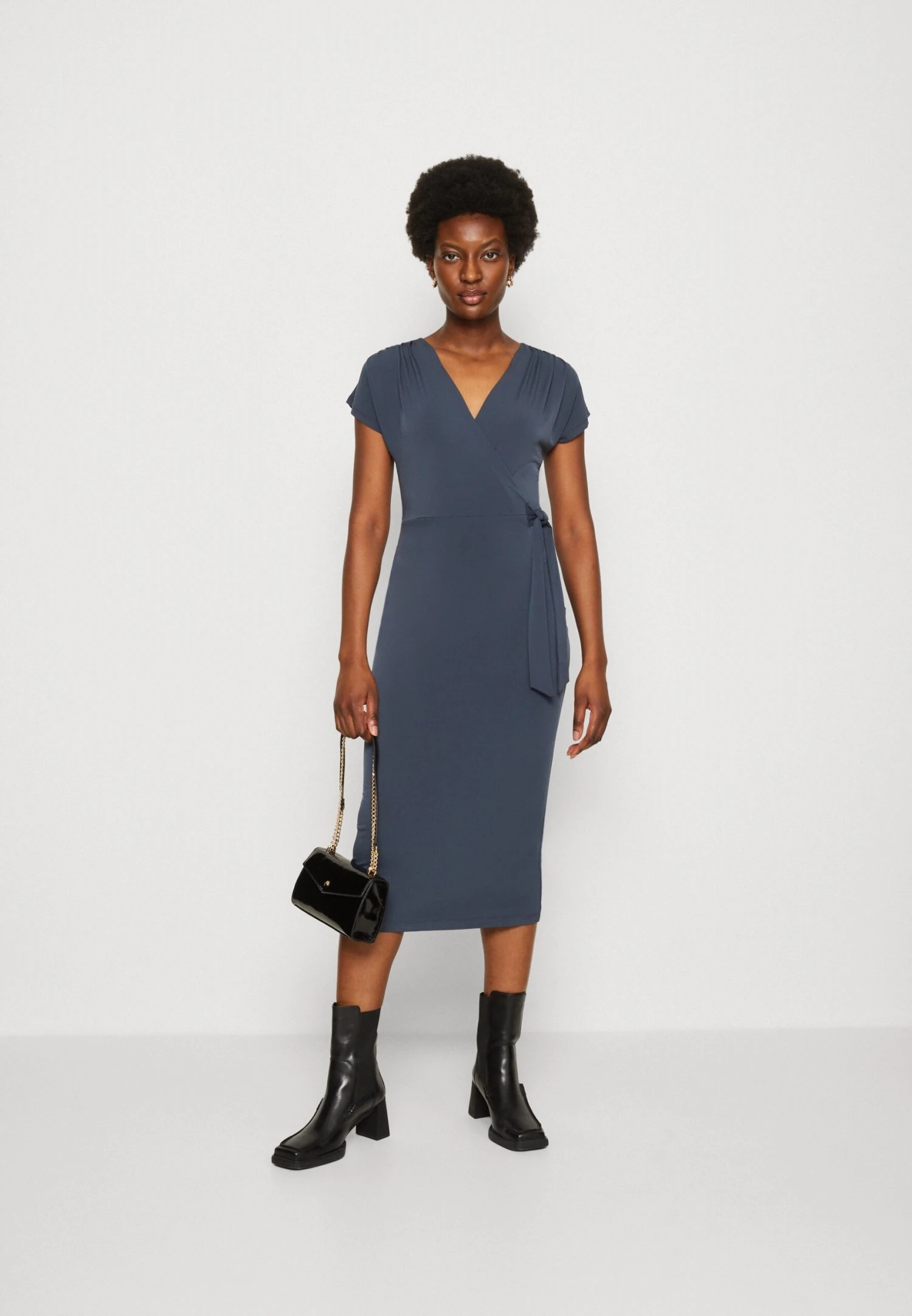 Anna Field Sukienka Z Dżerseju - Dark Blue - obrazek 5