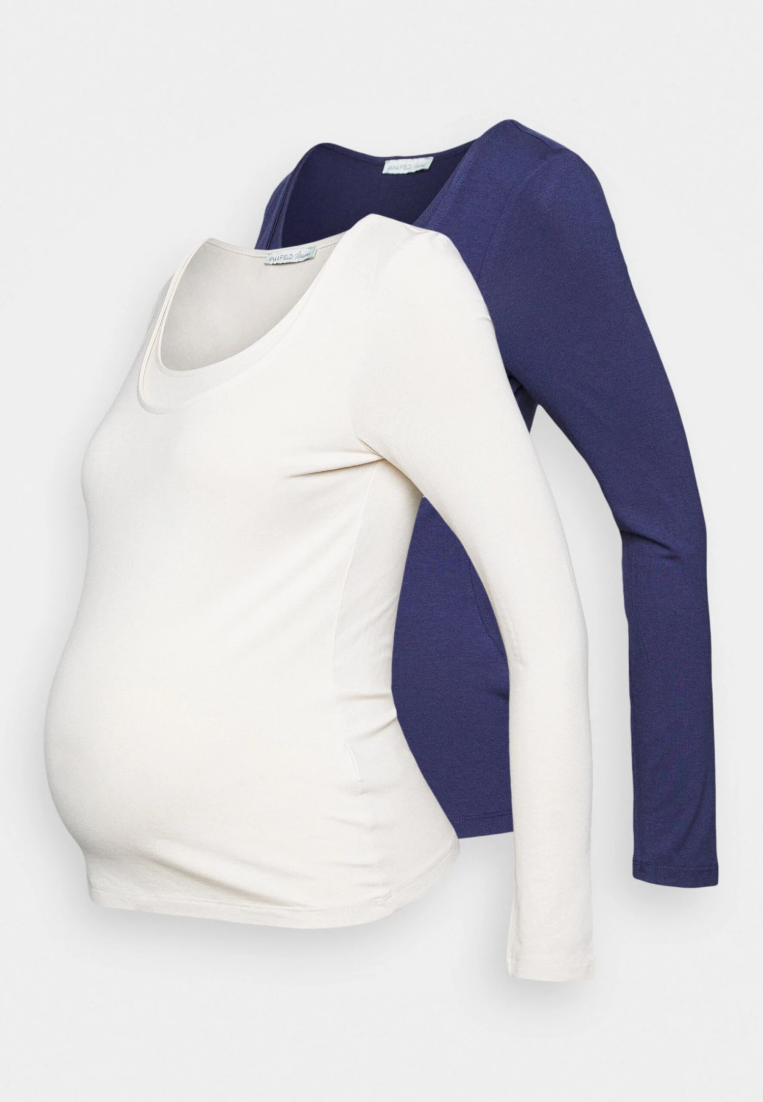 MATERNITY BASIC LONGSLEEVE 2 PACK - Bluzka Z Długim Rękawem - Blue/white - obrazek 5