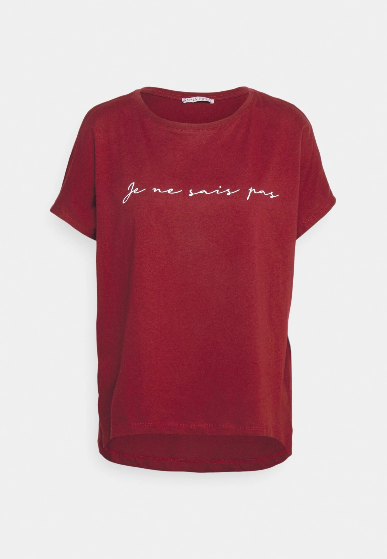 Anna Field MANDALA LOW TO HIGH - T-shirt Z Nadrukiem - Bordeaux - obrazek 7
