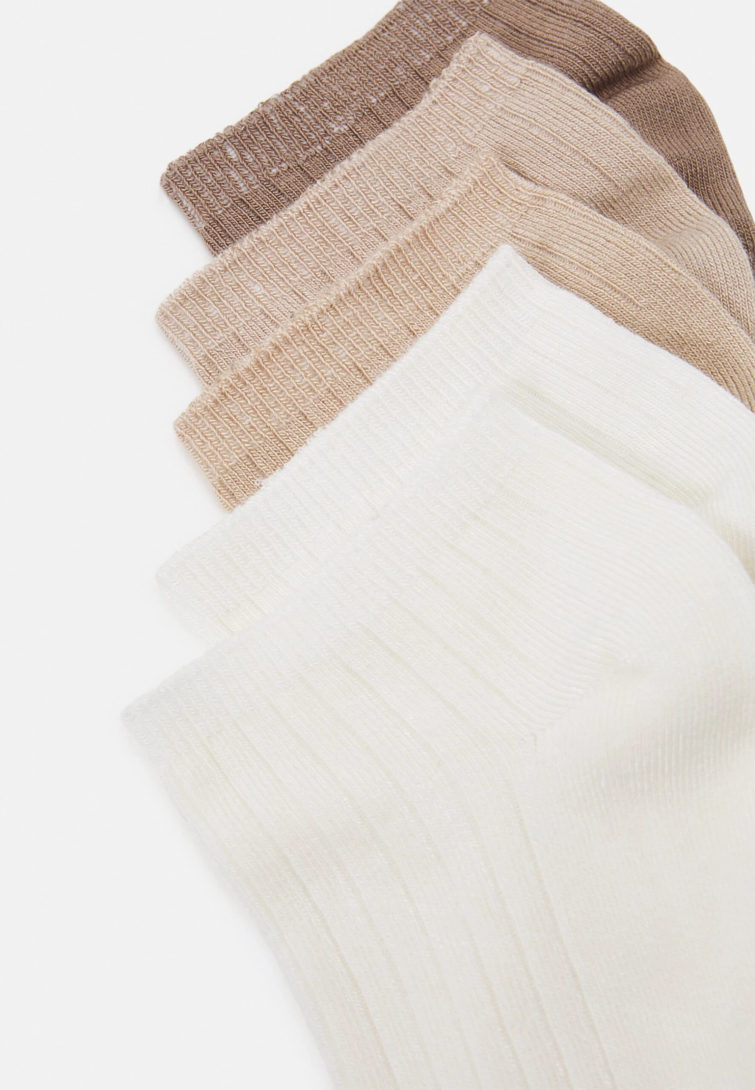 Anna Field SOFT RIBBED SNEAKER SOCKS 5PACK - Skarpety - Beige - obrazek 2