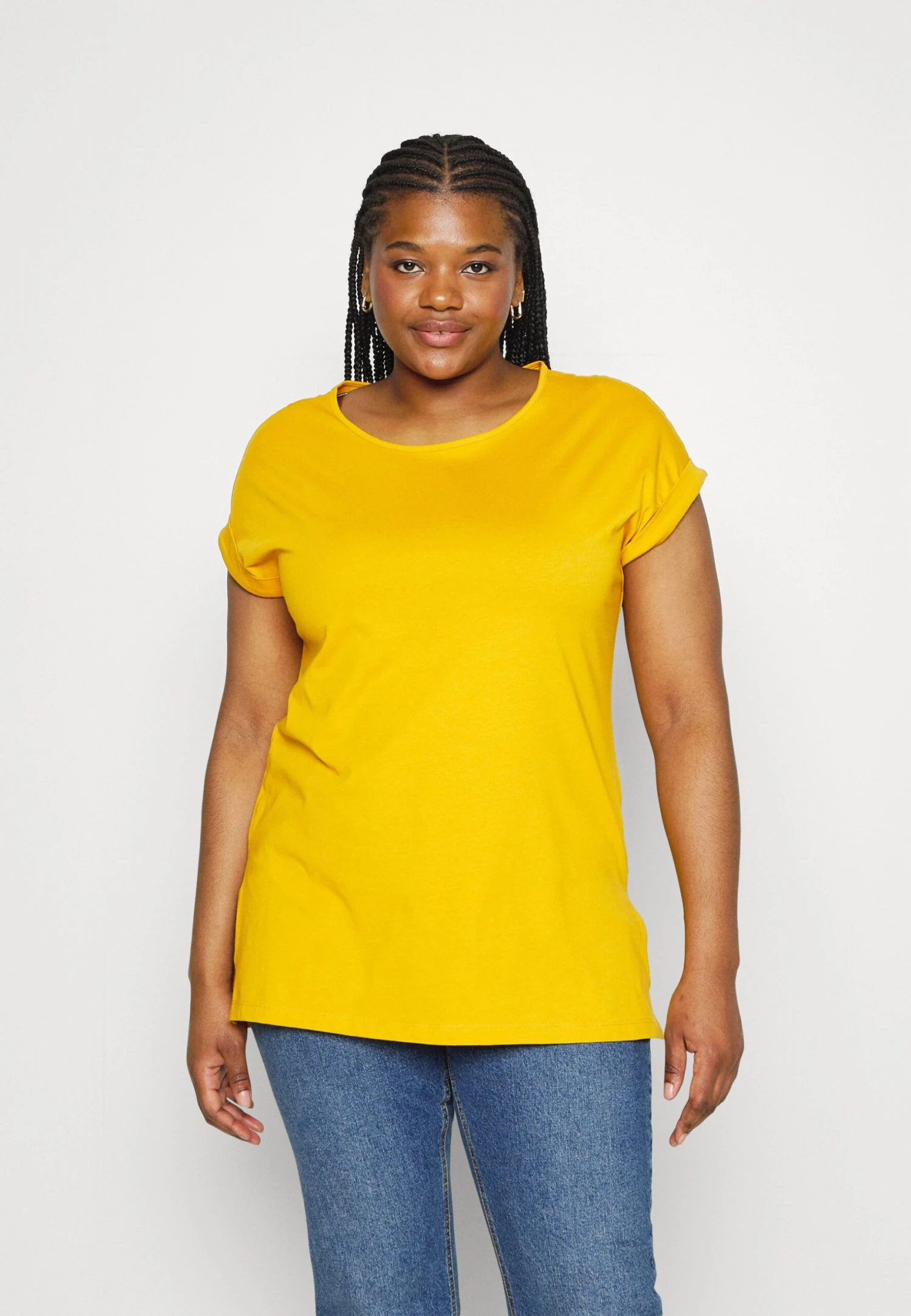 LONG - T-shirt Basic - Dark Yellow